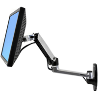แขนจับจอแบบติดผนัง Ergotron LX ภาพแสดงการติดตั้งกับจอ